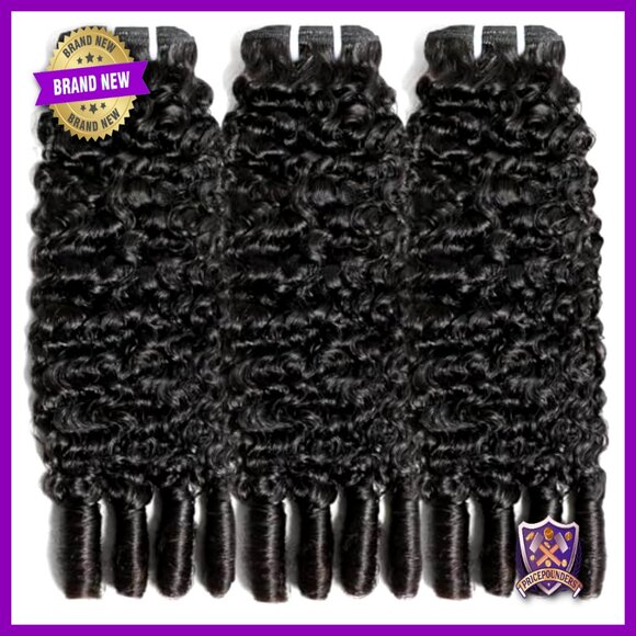 3C4A Water Wave Human Hair Extensions 20-24 Inch 3 Bundles Virgin Hair